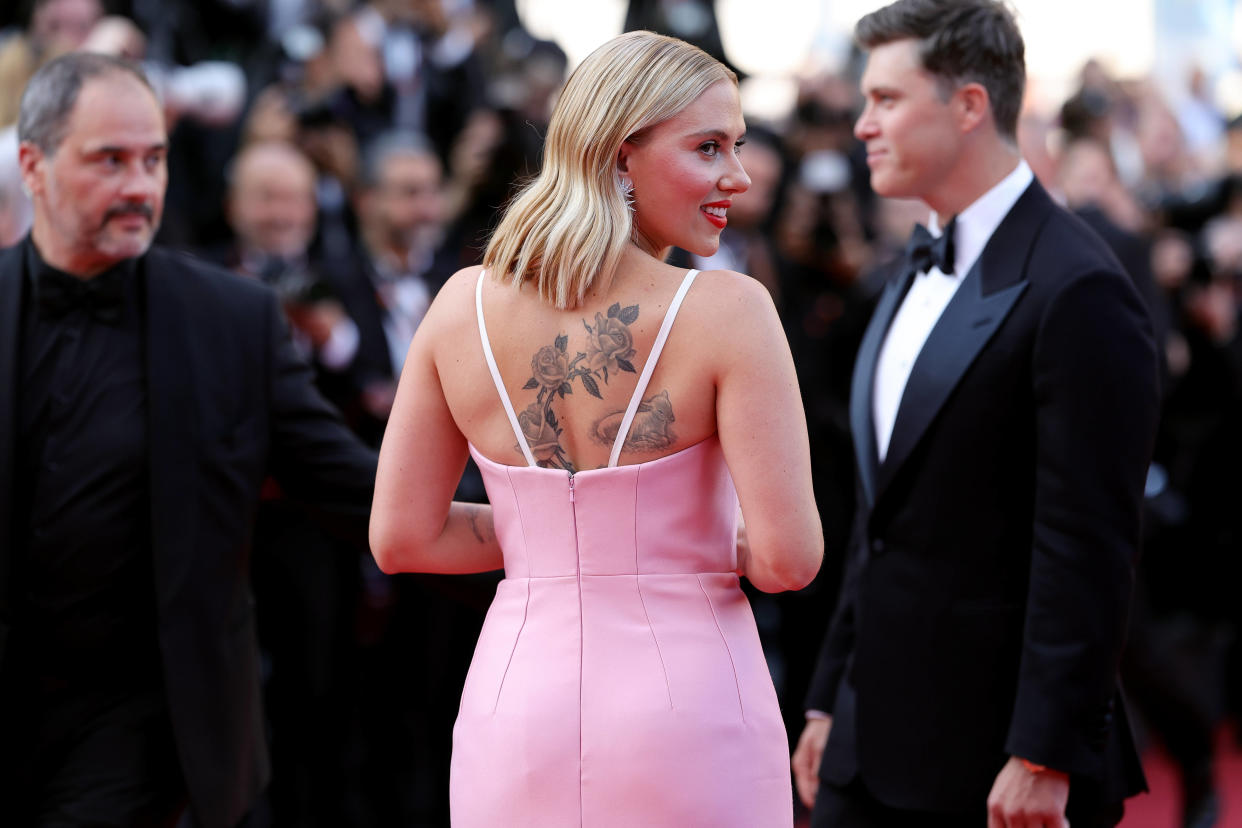 Scarlett Johansson, ici sur le tapis rouge du film « Asteroid City », à Cannes, mardi 23 mai.