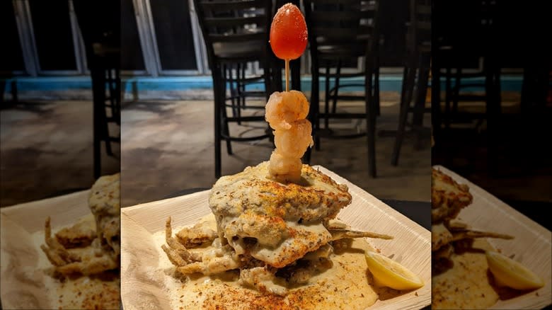 Seafood Totem Pole at Seither's Seafood, Harahan, Louisiana