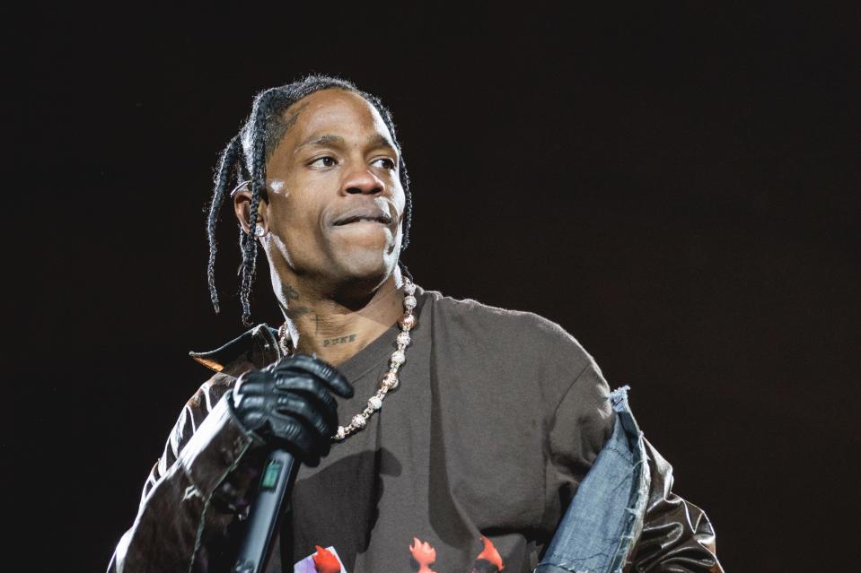 Travis Scott performed at Astroworld Festival on November 5, 2021.