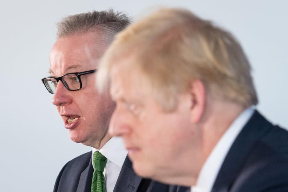 Michael Gove and Boris Johnson (right) Dominic Lipinski/PA) (PA Archive)