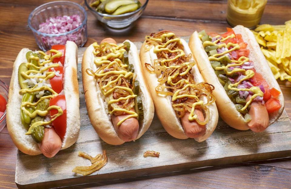 <p>Hot dogs are one of the easiest foods to whip up. But before making this classic dish, brush up on the <a href="https://www.thedailymeal.com/eat/healthiest-unhealthiest-store-bought-hot-dogs?referrer=yahoo&category=beauty_food&include_utm=1&utm_medium=referral&utm_source=yahoo&utm_campaign=feed" rel="nofollow noopener" target="_blank" data-ylk="slk:healthiest and unhealthiest hot dogs;elm:context_link;itc:0;sec:content-canvas" class="link ">healthiest and unhealthiest hot dogs</a>; you’d be surprised at which ones you should avoid. An opened package of hot dogs can last in the fridge for one week; unopened hot dogs are good for two weeks.</p>