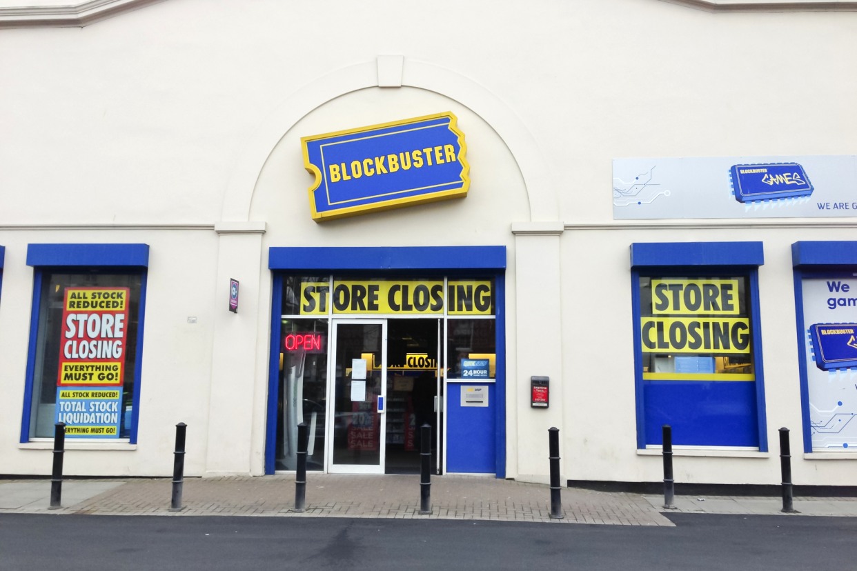 Closing Blockbuster store