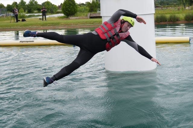 Sir Ed Davey takes a plunge