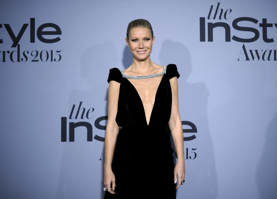 Honoree Gwyneth Paltrow poses during the InStyle Awards at the Getty Center in Los Angeles, California October 26, 2015. REUTERS/Kevork Djansezian