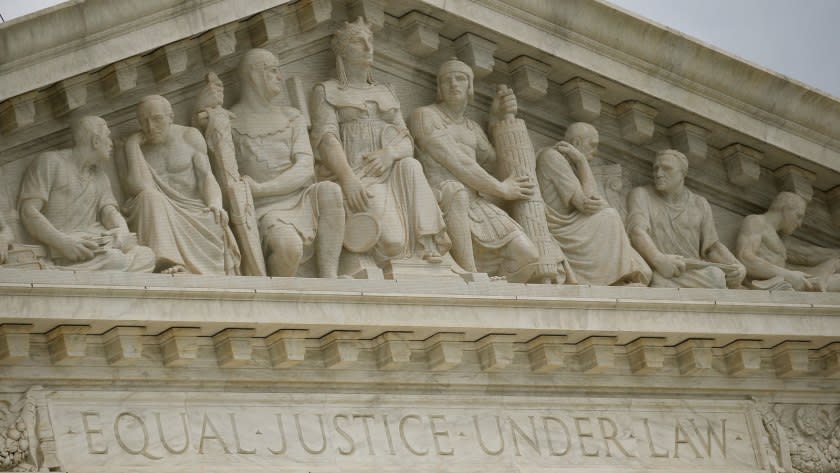 A portion of the Supreme Court building.