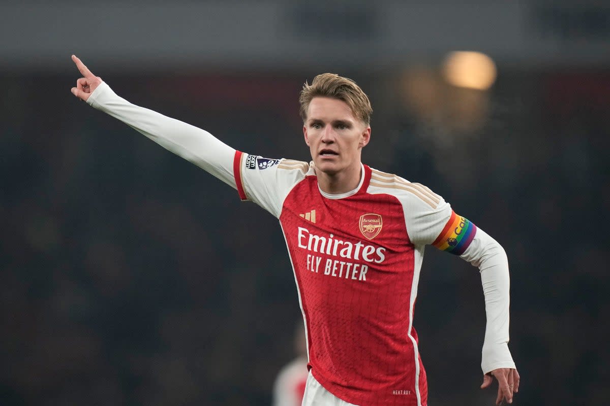 Captain fantastic: Martin Odegaard was Arsenal's best player against Wolves, scoring their second goal (AP)