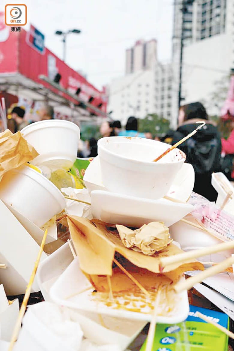 即棄塑膠餐具是第二多的塑膠垃圾。