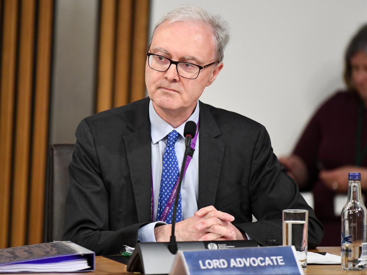 Scotland’s Lord Advocate, James Wolffe QC  (PA)