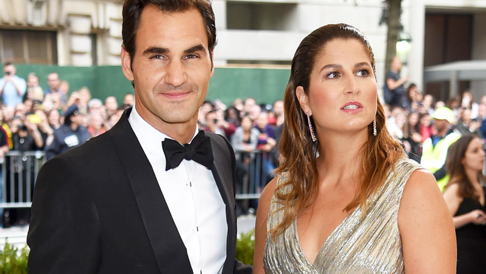 Roger and Mirka Federer, pictured here at the Met Gala in 2017.