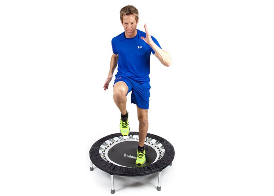 8) Home Gym Rebounder Mini Trampoline with Handle Bar
