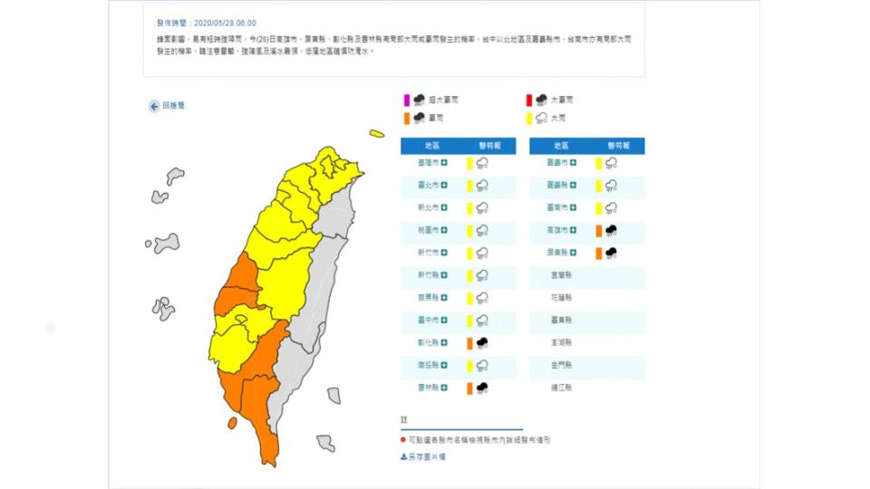 (圖／翻攝自中央氣象局官網)