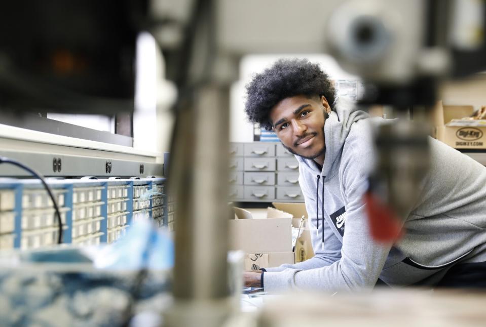 Myles Johnson is photographed on campus at UCLA.