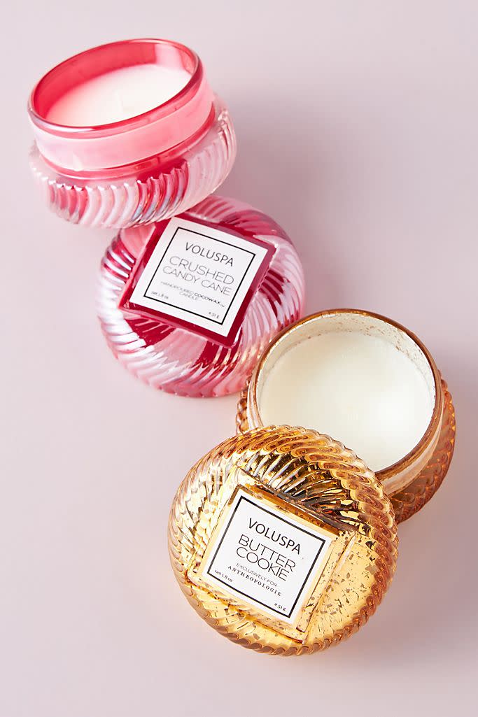 Voluspa Holiday Macaron Candles, Set of 2 available at Anthropologie. 