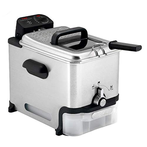 T-fal Deep Fryer with Basket, Stainless Steel, Easy to Clean Deep Fryer, Oil Filtration, 2.6-Po…