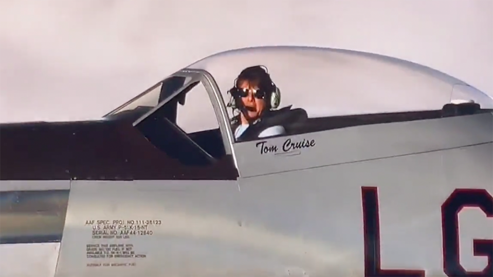 Tom Cruise in the P-51 Mustang 