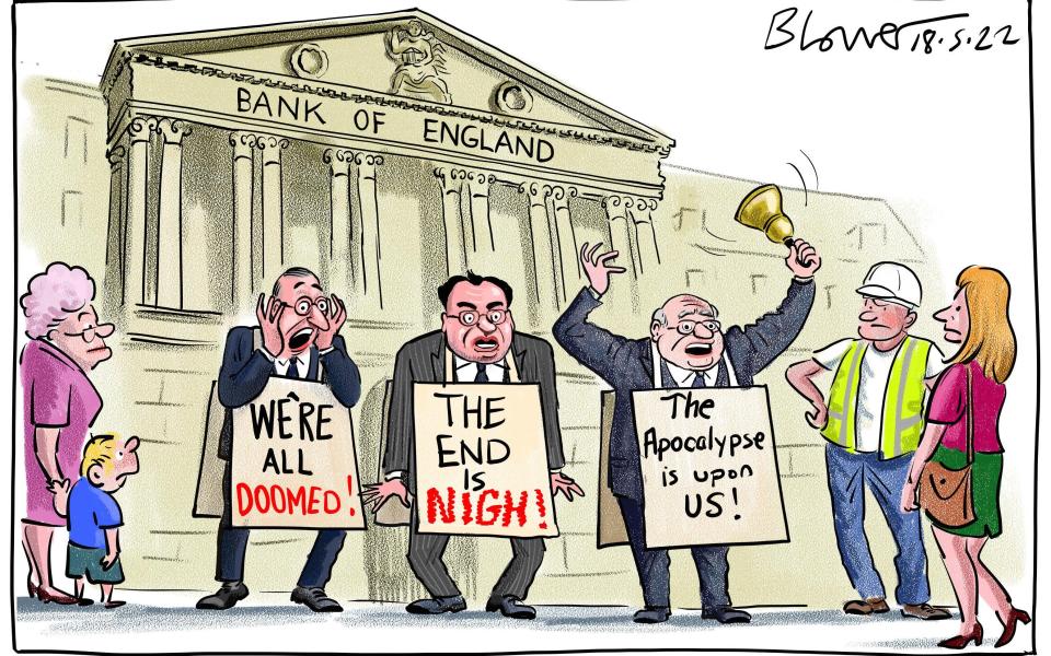 Cartoonist Blower's take on the Bank of England's latest predictions