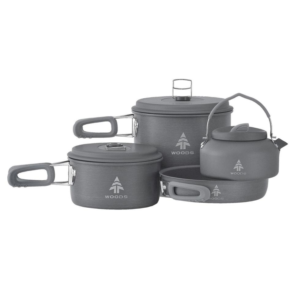 8) Selkirk Anodized 4-pc Camping Cook Set