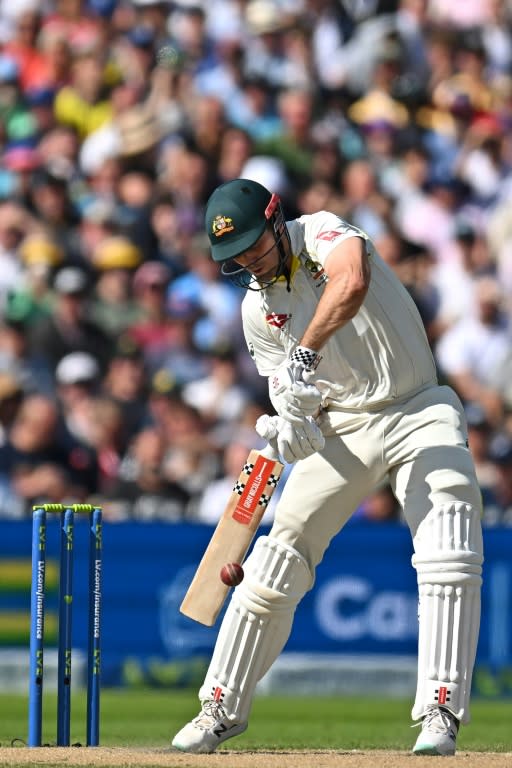 Driving ambition - Australia's Mitchell Marsh hits out against England at Old Trafford (Oli SCARFF)