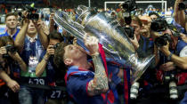 <p> Messi is the top scorer in La Liga history, for the Argentine national team and for Barcelona. &#xA0;He scored 91 goals in a calendar year in 2012. He&#x2019;s won a record-breaking seven Ballons d&#x2019;Or. To date, he has won no fewer than 20 major club trophies. This incredible haul is testament to Messi&#x2019;s greatness, but at the same time an entirely unsatisfactory method of trying to sum up his enormity. </p> <p> He has taken goalscoring to new levels, making a mockery of the old &#x2018;one-in-two&#x2019; yardstick of judging whether a striker is prolific. But, again, this isn&#x2019;t enough. His jaw-dropping goals tally pales in comparison to the beauty with which he scores them, to the mesmerising ability he displays with unrelenting consistency, and to the breathtaking way he controls games. Just watch him: then try to say there&apos;s been someone better. </p> <p> <strong>Career highlight: </strong>Days after criticism of his aerial game, Messi steered a looping header over Edwin van der Sar that sealed Barcelona&#x2019;s 2-0 win over Manchester United in the 2009 Champions League Final.&#xA0; </p>