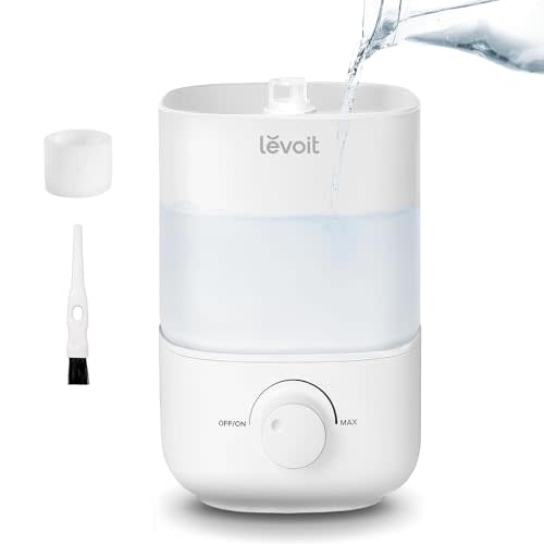 LEVOIT Top Fill Humidifiers for Bedroom, 2.5L Tank for Large Room, Easy to Fill & Clean, 28dB Q…