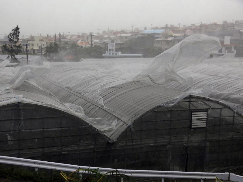 Okinawa: Japans meteorologische Behörde hatte am Vortag die höchste Alarmstufe für die Region ausgegeben. Foto: Hitoshi Maeshiro