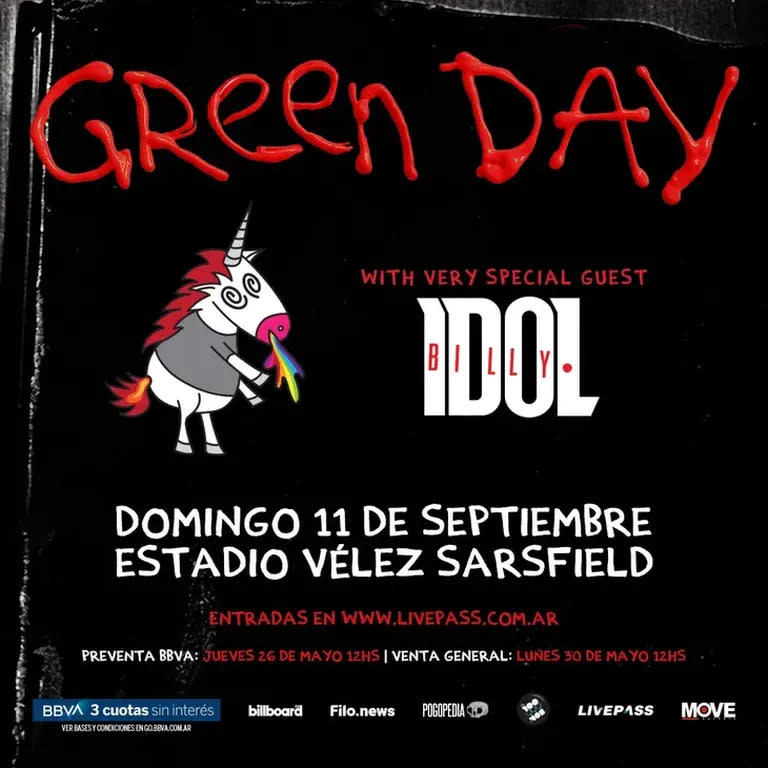 El anuncio oficial de la visita de Green Day