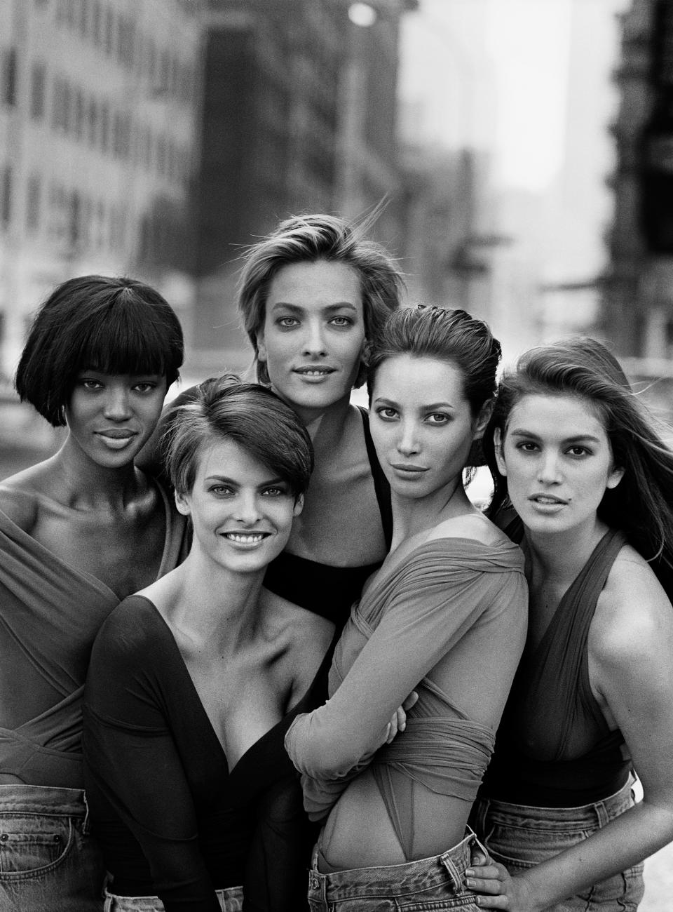 Naomi Campbell, Linda Evangelista, Tatjana Patitz, Christy Turlington & Cindy Crawford, New York, 1990