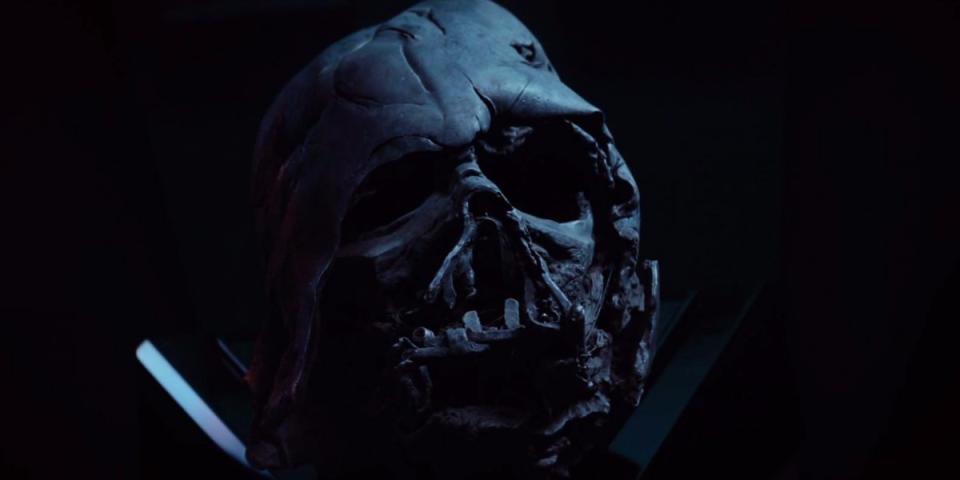 star wars episode VII trailer darth vader helmet