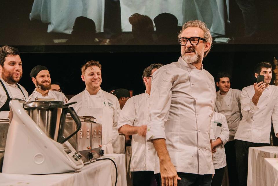 ‘Giving back is some of the greatest success you can have,’ says Chef Massimo Bottura, whose restaurant Osteria Francescana in Modena, Italy, earned three Michelin stars.