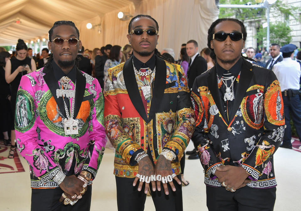 Offset, Quavo, and Takeoff of Migos attend the Heavenly Bodies