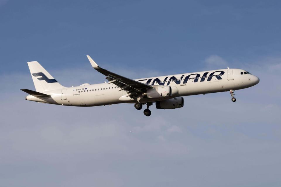 Stock image of a Finnair plane