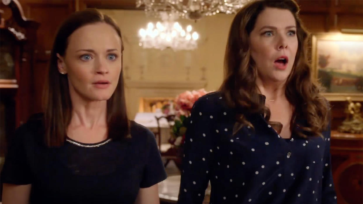  Lorelei and Rory at Emily's house in Gilmore Girls: A Year in the Life. 