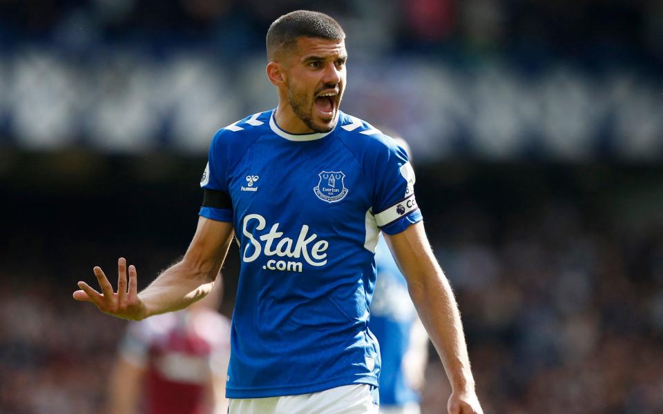 Conor Coady playing for Everton - REUTERS