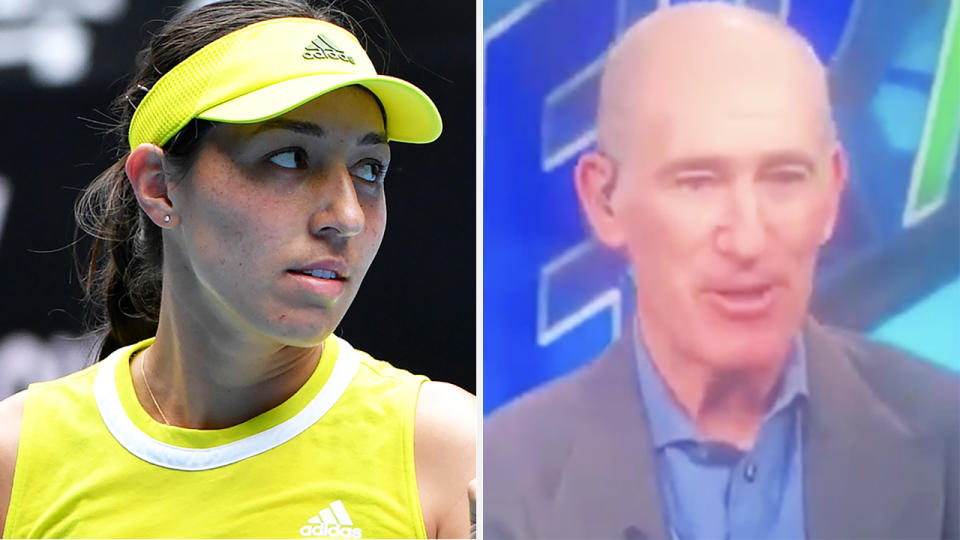 American tennis star Jessica Pegula wasn't a fan of tennis commentator Brad Gilbert's dubious ideas for a nickname, shutting him down during a live interview. Pictures: Getty Images/Twitter