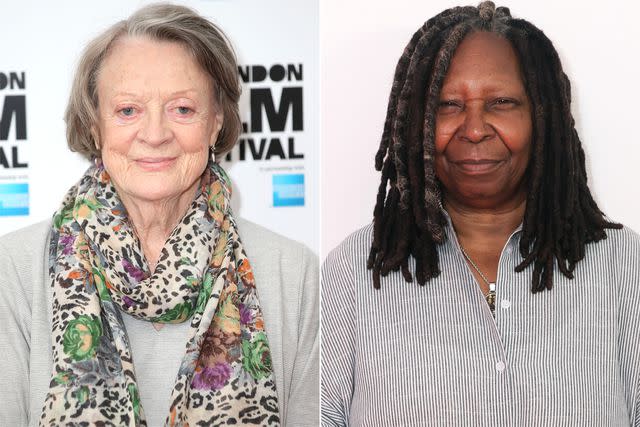 <p>Mike Marsland/WireImage; Michael Loccisano/Getty</p> Maggie Smith and Whoopi Goldberg