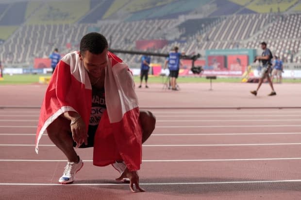 Canada's Andre De Grasse joins the latest episode of CBC Sports' Player's Own Voice podcast. (Nariman El-Mofty/The Canadian Press - image credit)