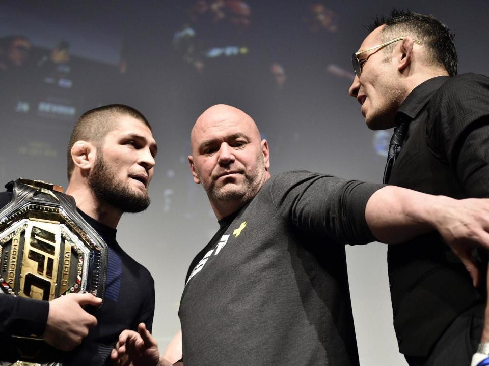 Khabib Nurmagomedov (L) and Tony Ferguson are regarded as the two best lightweights in MMA: Zuffa LLC