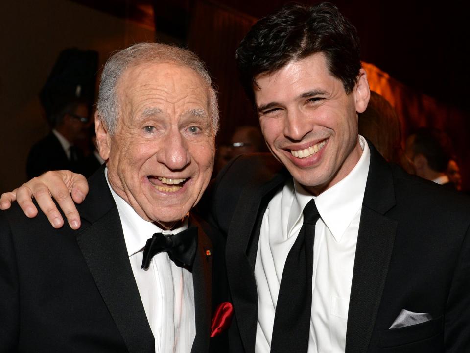 Mel Brooks (L) and author Max Brooks attend 41st AFI Life Achievement Award Honoring Mel Brooks after party at Dolby Theatre on June 6, 2013 in Hollywood, California