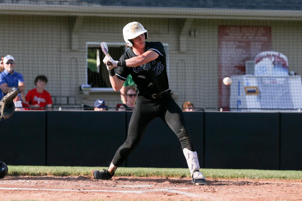 Cascade Cadet Logan Gibbs (26) at bat during the IHSAA Class 2A Baseball State Tournament Sectional as Covenant Christian vs Cascade High School, May 30, 2022; Indianapolis, IN, USA;  at Park Tudor School.