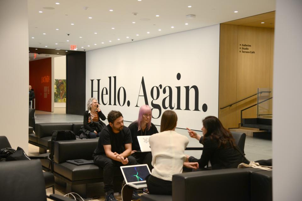 Members of the media tour the newly renovated Museum of Modern Art in New York on Oct. 15, 2019.