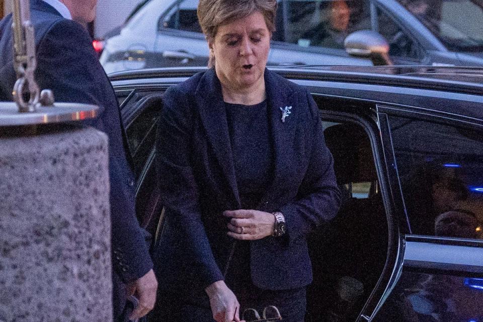 Former first minister Nicola Sturgeon arrives at the Covid inquiry (PA)