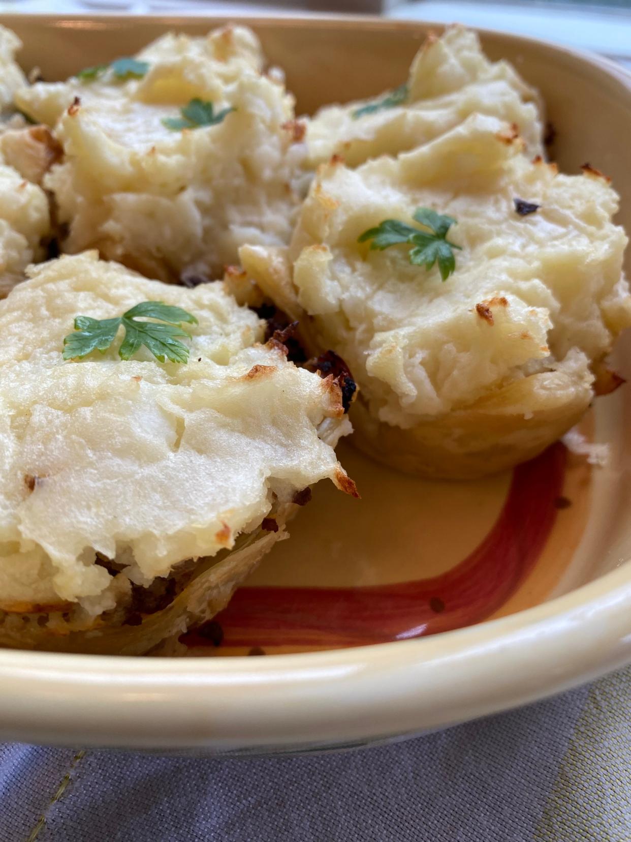 The added pastry in the bottom makes this mini practically portable enough to be eaten without a fork, if serving for a party food.