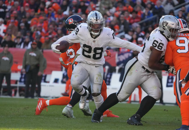 Running back Josh Jacobs' sound on the field from the Raiders'  season-opening win vs. Denver Broncos