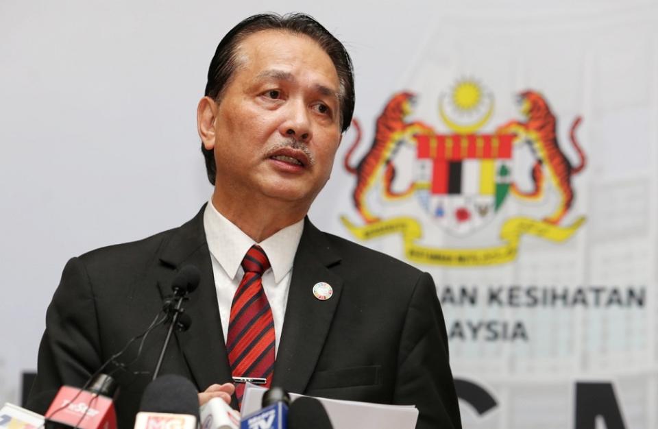 Health director-general Datuk Dr Noor Hisham Abdullah said three of the five contracted the coronavirus while abroad and two were local transmissions. — Picture by Choo Choy May