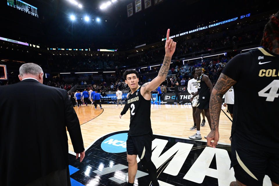 KJ Simpson's a high-level scorer at peak confidence after Thursday's game-winner over Florida. (Ben Solomon/NCAA Photos via Getty Images)