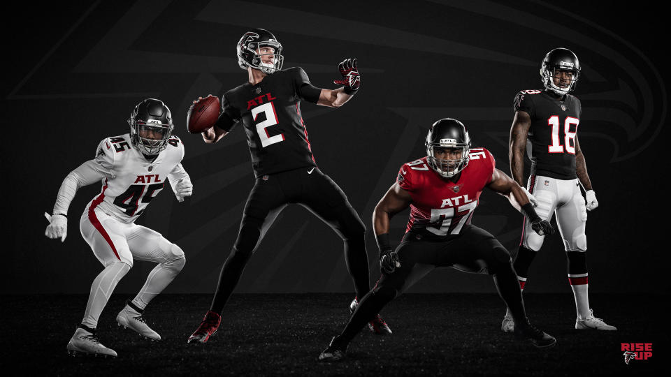 New units, in action.  (Courtesy Atlanta Falcons)