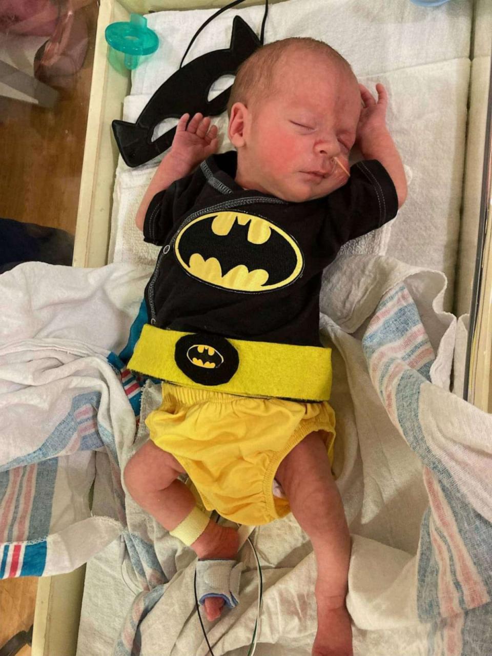 PHOTO: Watch out, Batman! Mitchell is here to save the day! (Advocate Children's Hospital)