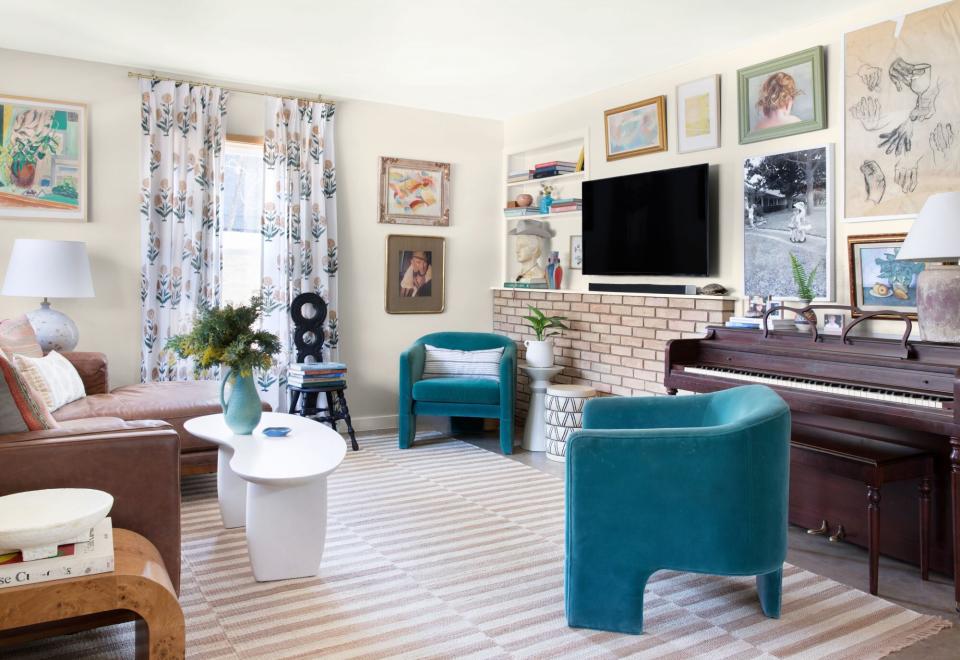 Mid-century living room redesign