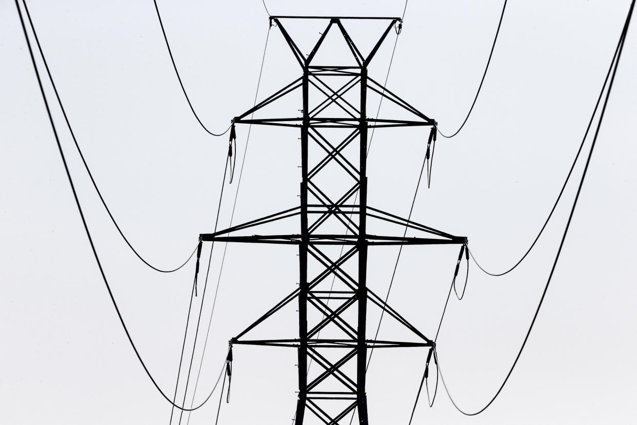 Power lines near Hillsborough, N.C., on Aug. 14, 2018. (Gerry Broome / AP file)