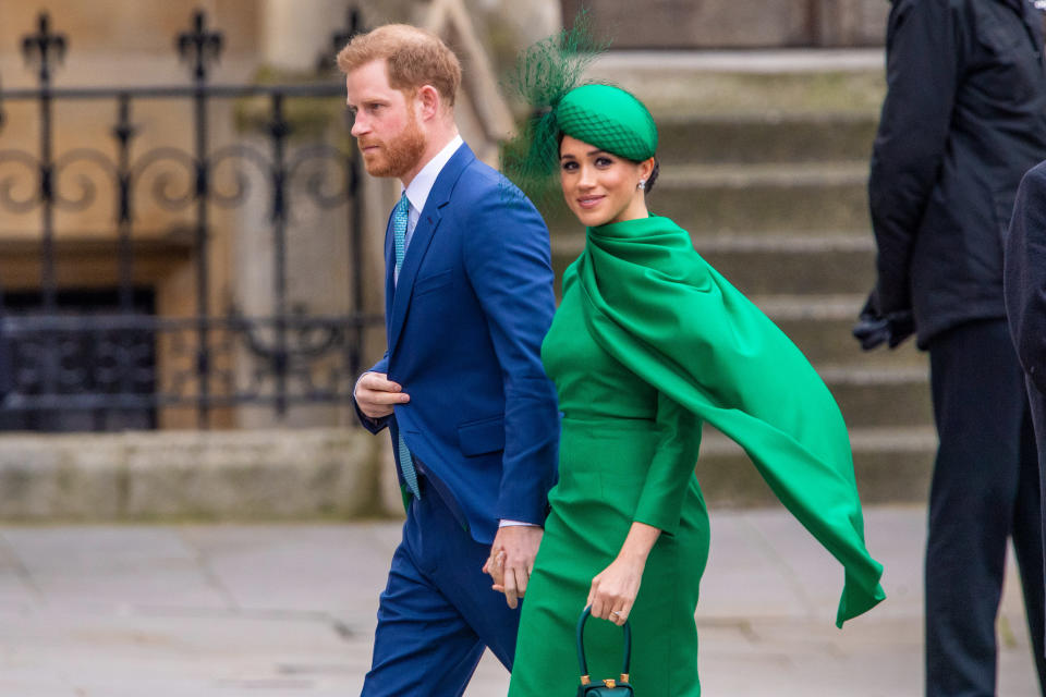 On March 31, Prince Harry and Meghan Markle, the Duke and Duchess of Sussex will be quitting as senior royals and along with that, stop using their HRH styles and no longer be able to have Sussex Royal as their brand. Together with their baby son Archie they are partly going to live in either Canada or the United States, where they want to become financially independent. (Photo by DPPA/Sipa USA)